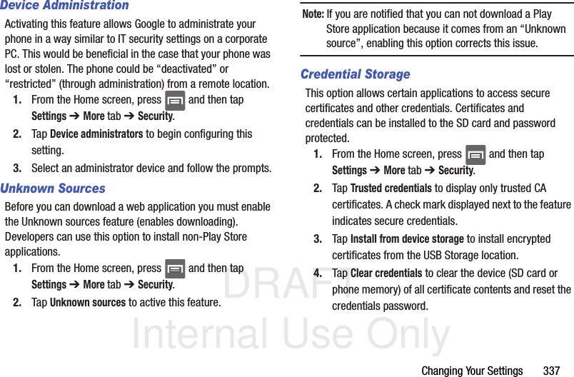 Page 73 of Samsung Electronics Co SGHM919 Multi-band WCDMA/GSM/EDGE/LTE Phone with WLAN, Bluetooth and RFID User Manual T Mobile SGH M919 Samsung Galaxy S 4