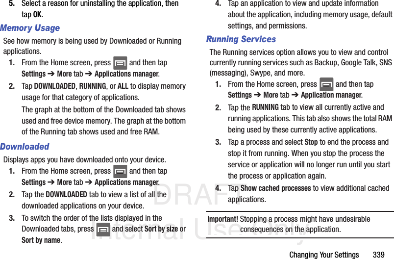 Page 75 of Samsung Electronics Co SGHM919 Multi-band WCDMA/GSM/EDGE/LTE Phone with WLAN, Bluetooth and RFID User Manual T Mobile SGH M919 Samsung Galaxy S 4