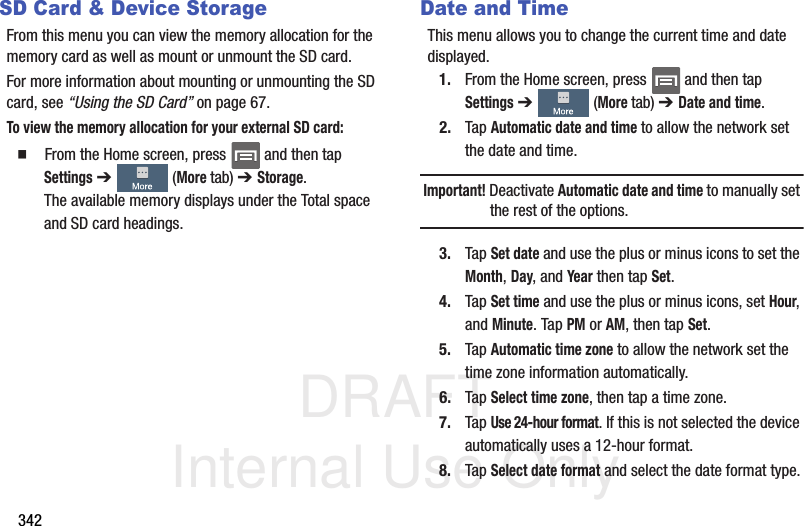 Page 78 of Samsung Electronics Co SGHM919 Multi-band WCDMA/GSM/EDGE/LTE Phone with WLAN, Bluetooth and RFID User Manual T Mobile SGH M919 Samsung Galaxy S 4