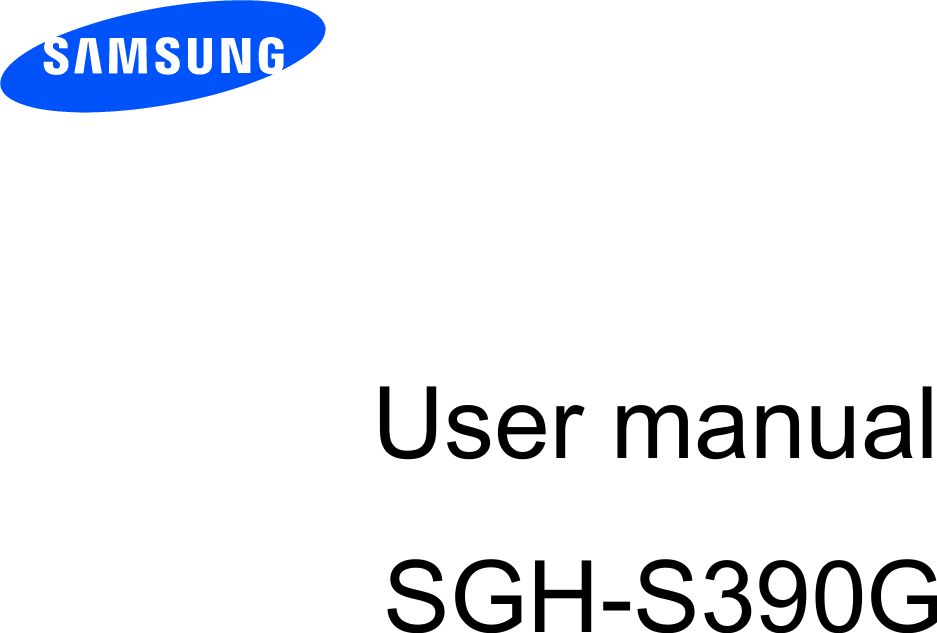          User manual SGH-S390G                