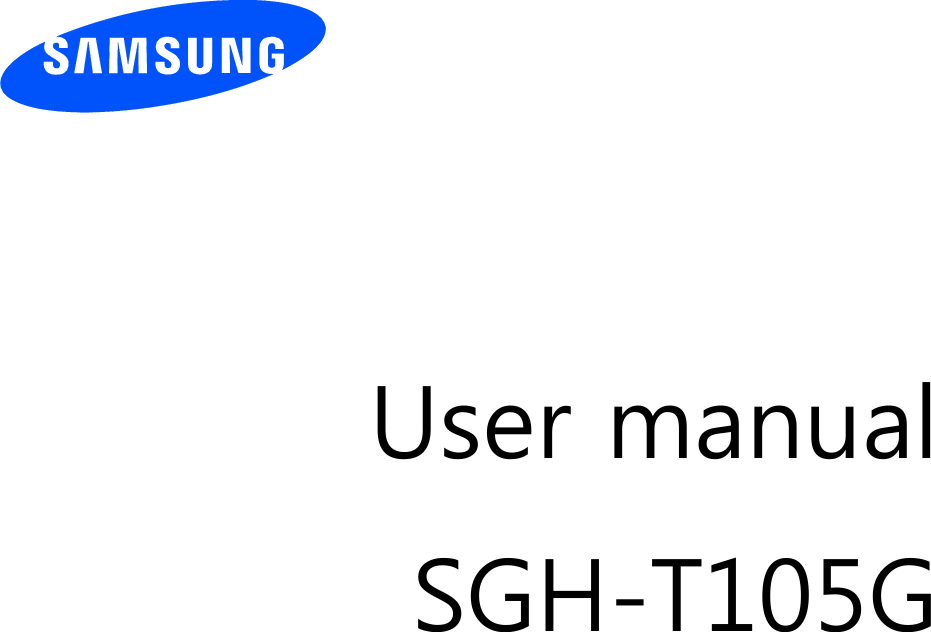          User manual SGH-T105G                  