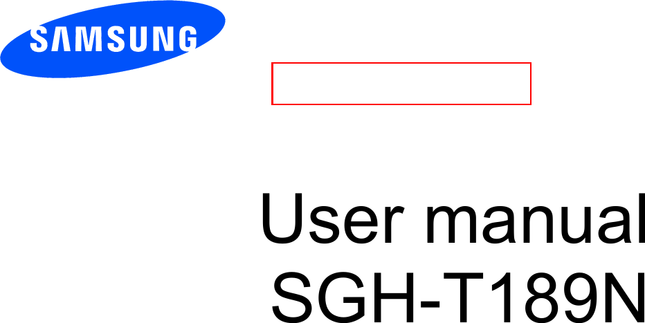         User manual SGH-T189N           