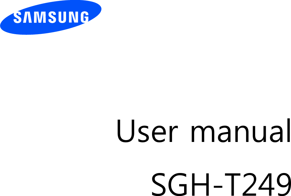          User manual SGH-T249                  