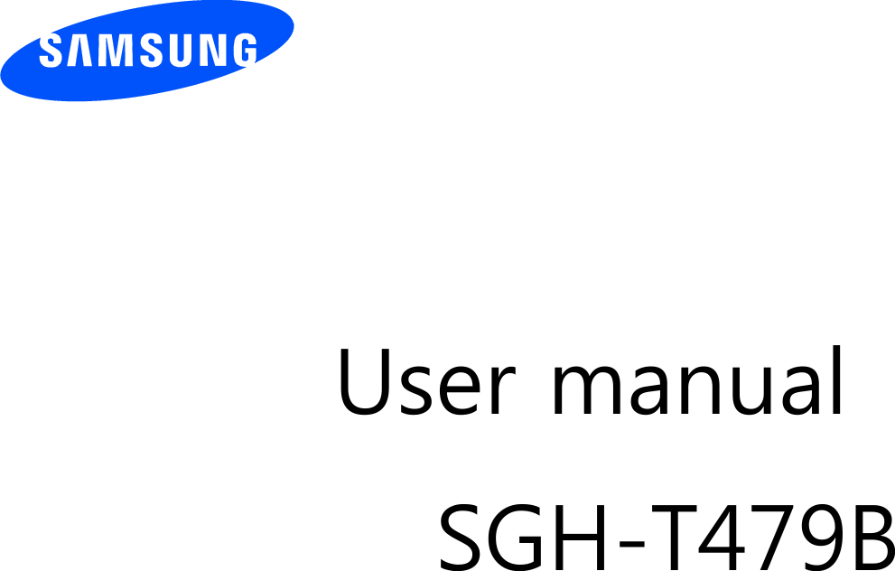          User manual SGH-T479B                  
