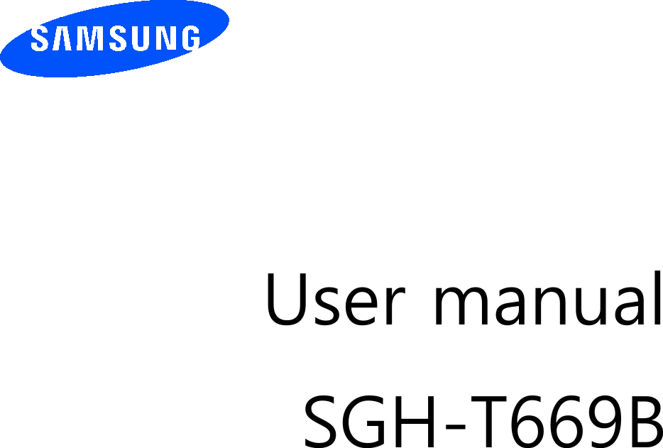        User manual SGH-T669B                    