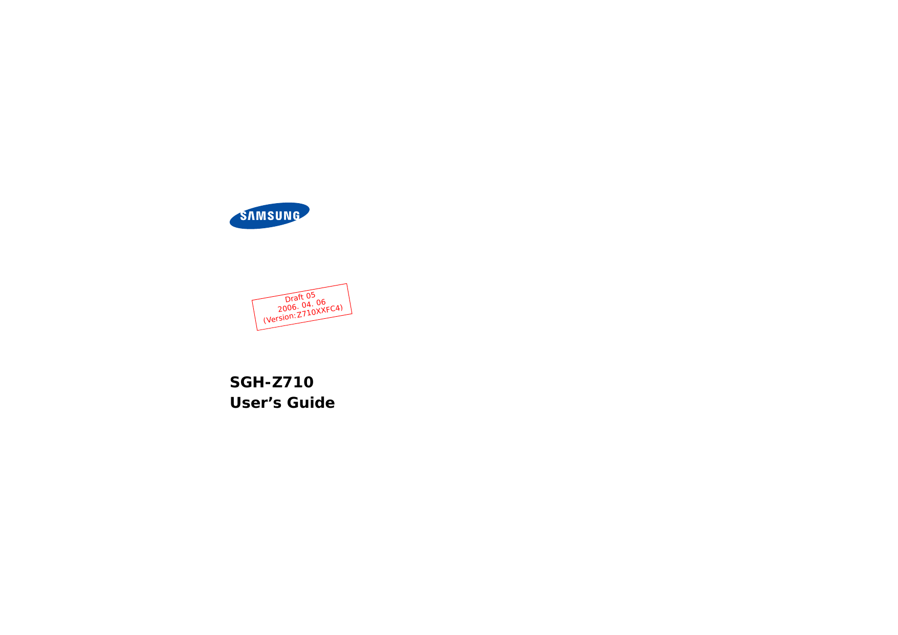 Page 2 of Samsung Electronics Co SGHZ710 Single-Band PCS GSM Phone with Bluetooth User Manual 
