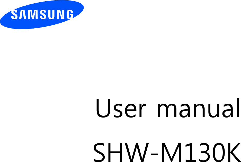          User manual SHW-M130K                  