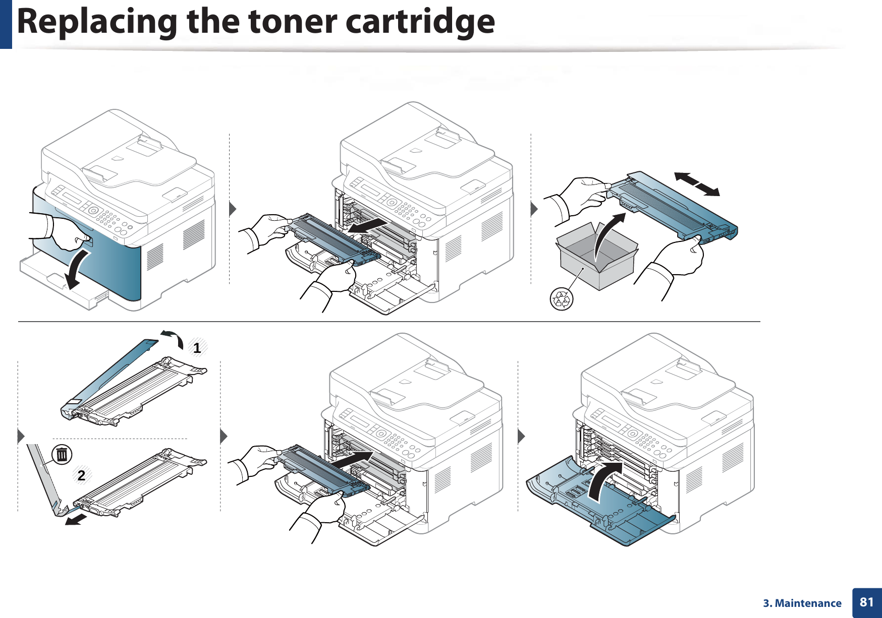 Replacing the toner cartridge813. Maintenance12