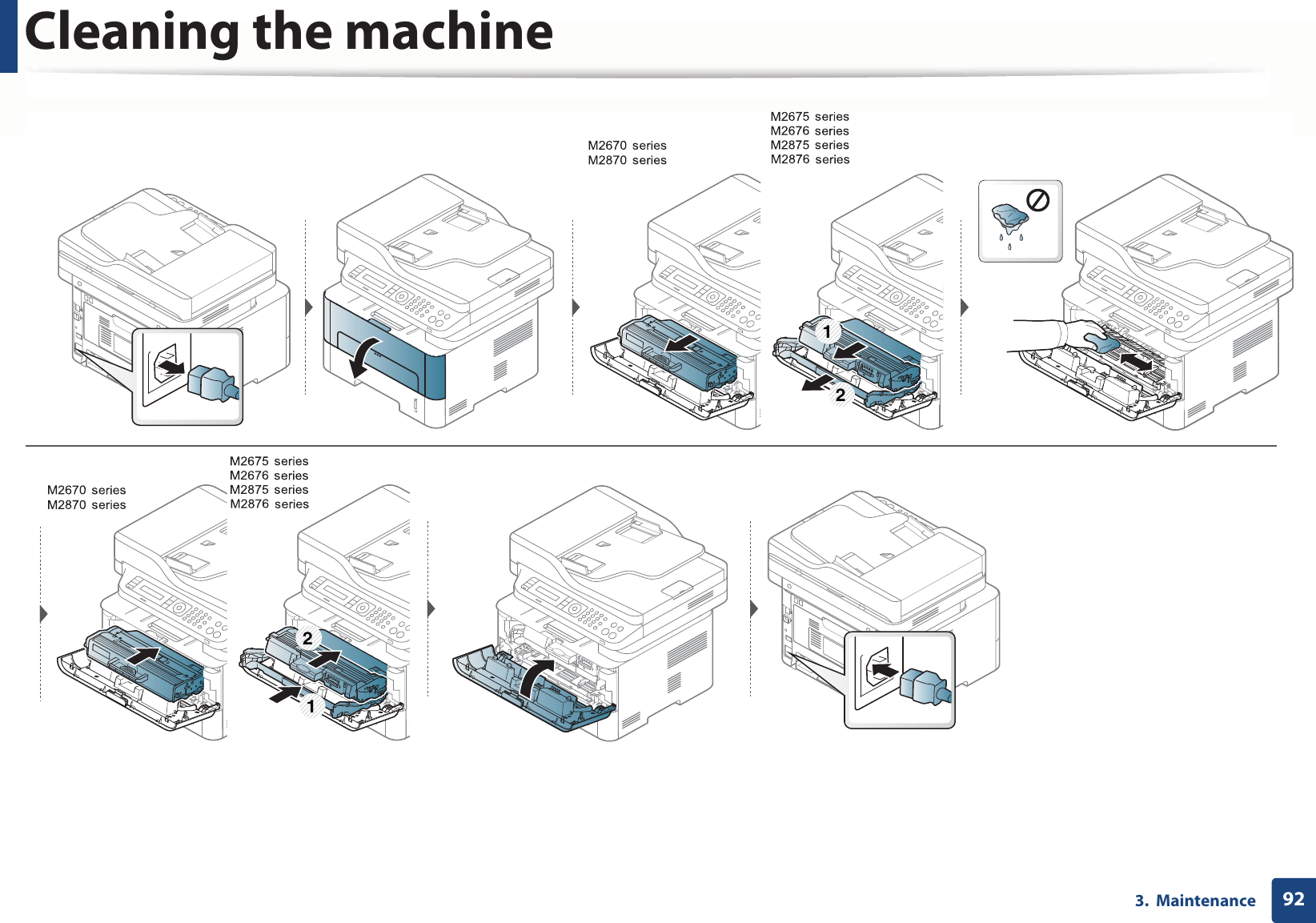 Cleaning the machine923. Maintenance2112