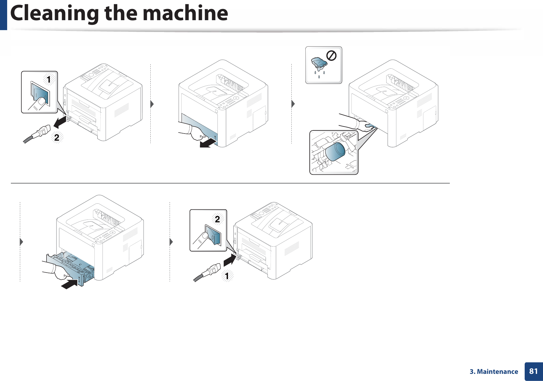 Cleaning the machine813. Maintenance2112
