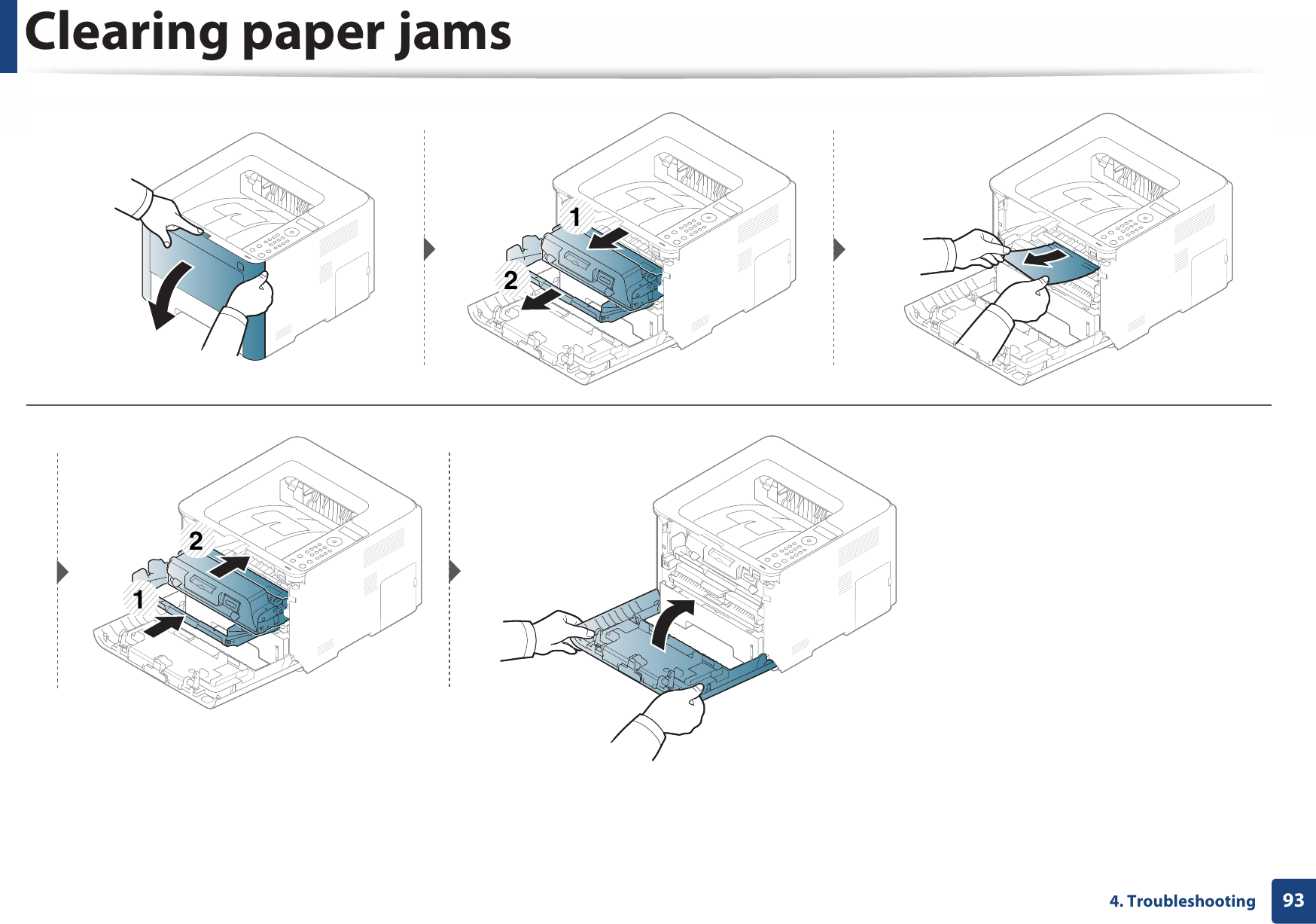 Clearing paper jams934. Troubleshooting1221