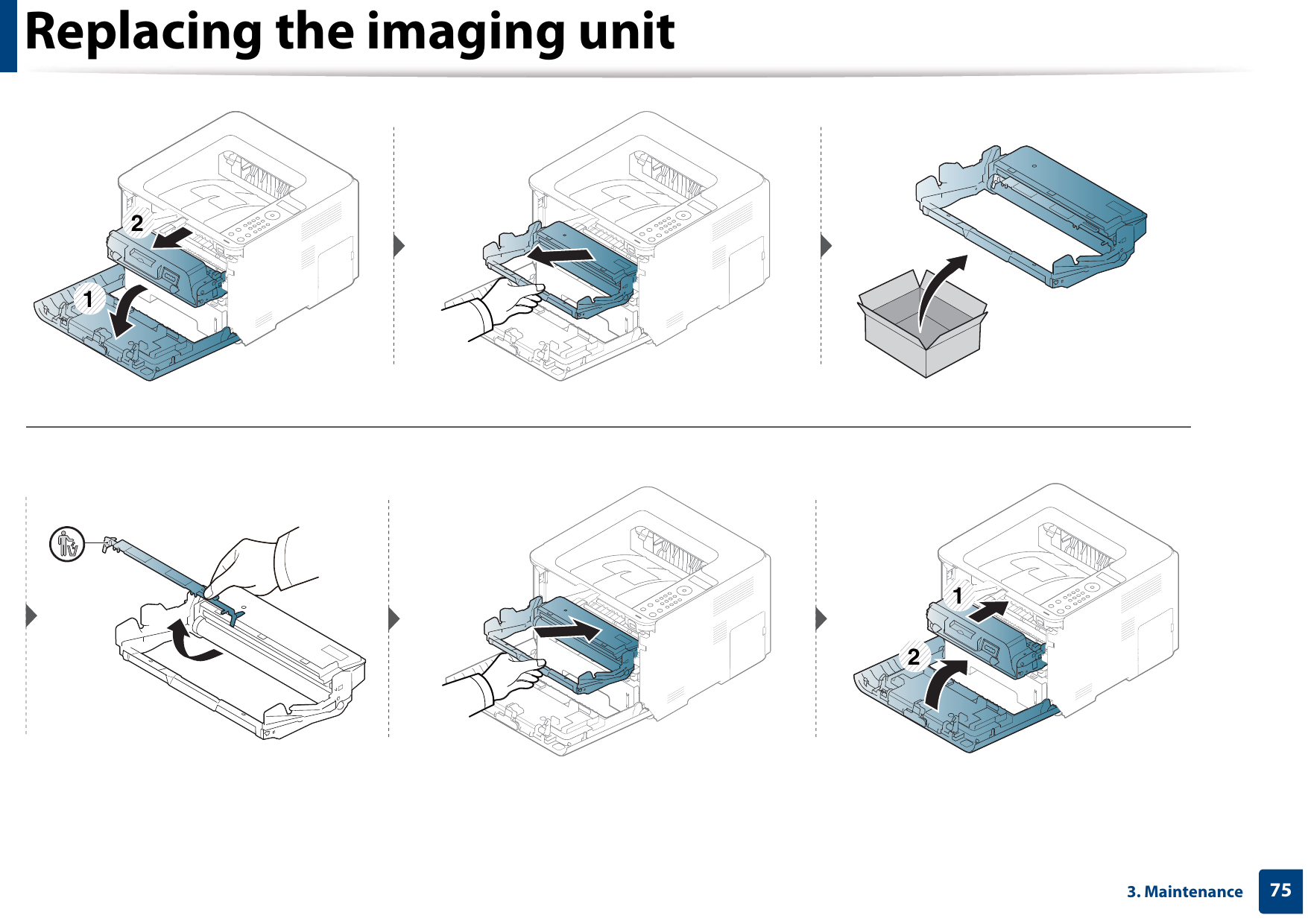 Replacing the imaging unit753. Maintenance2112