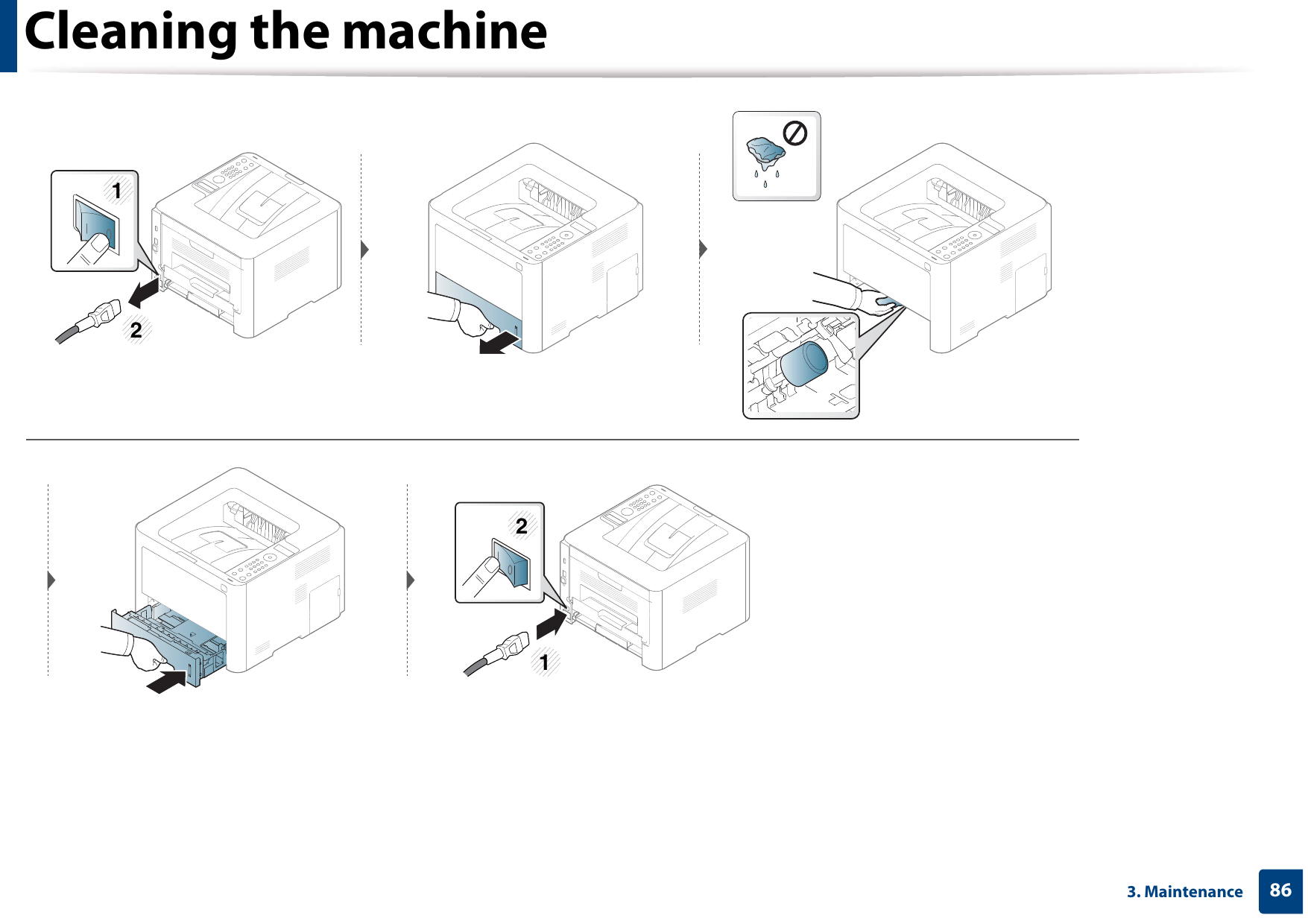 Cleaning the machine863. Maintenance2112