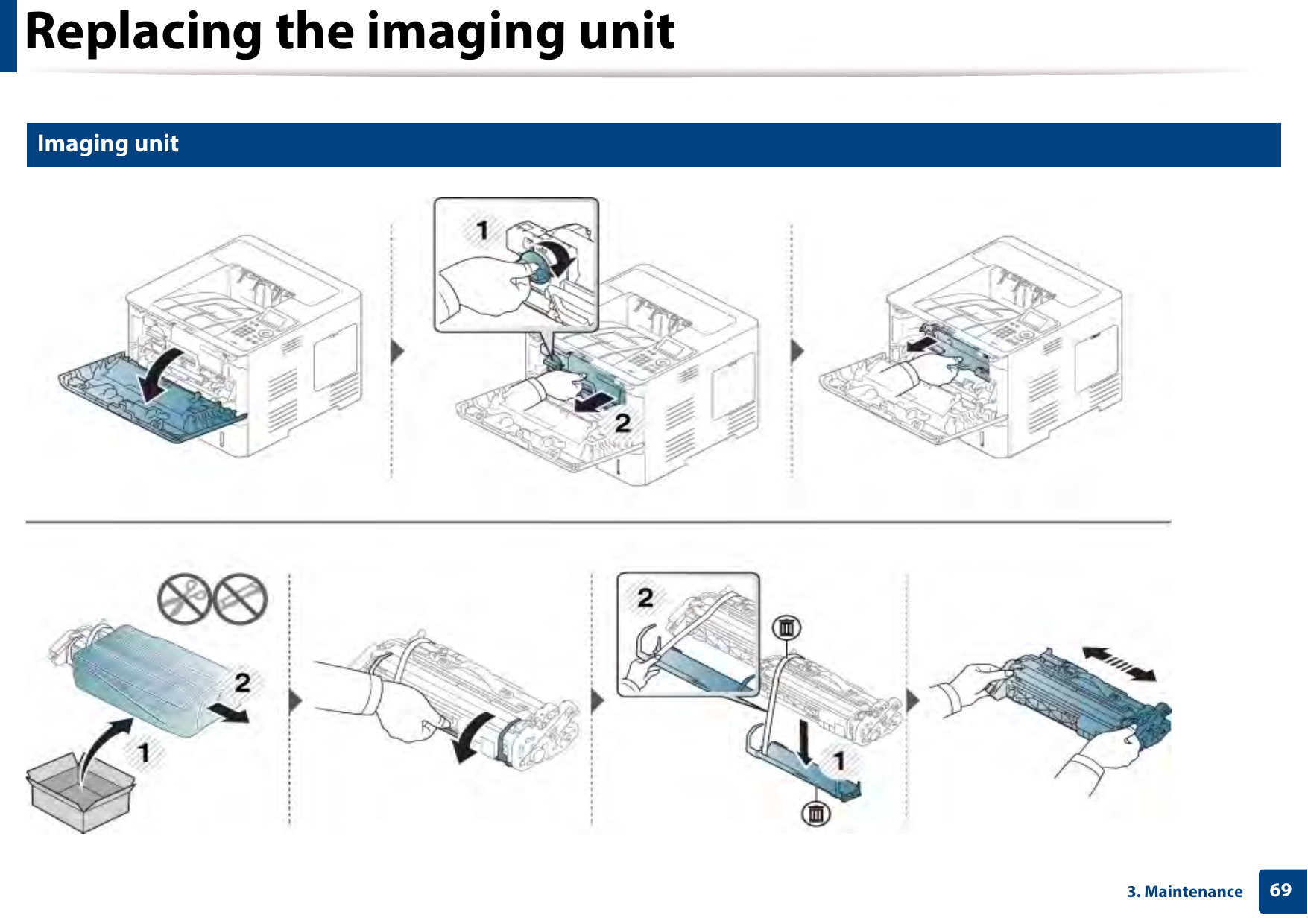 693. MaintenanceReplacing the imaging unit 5 Imaging unit