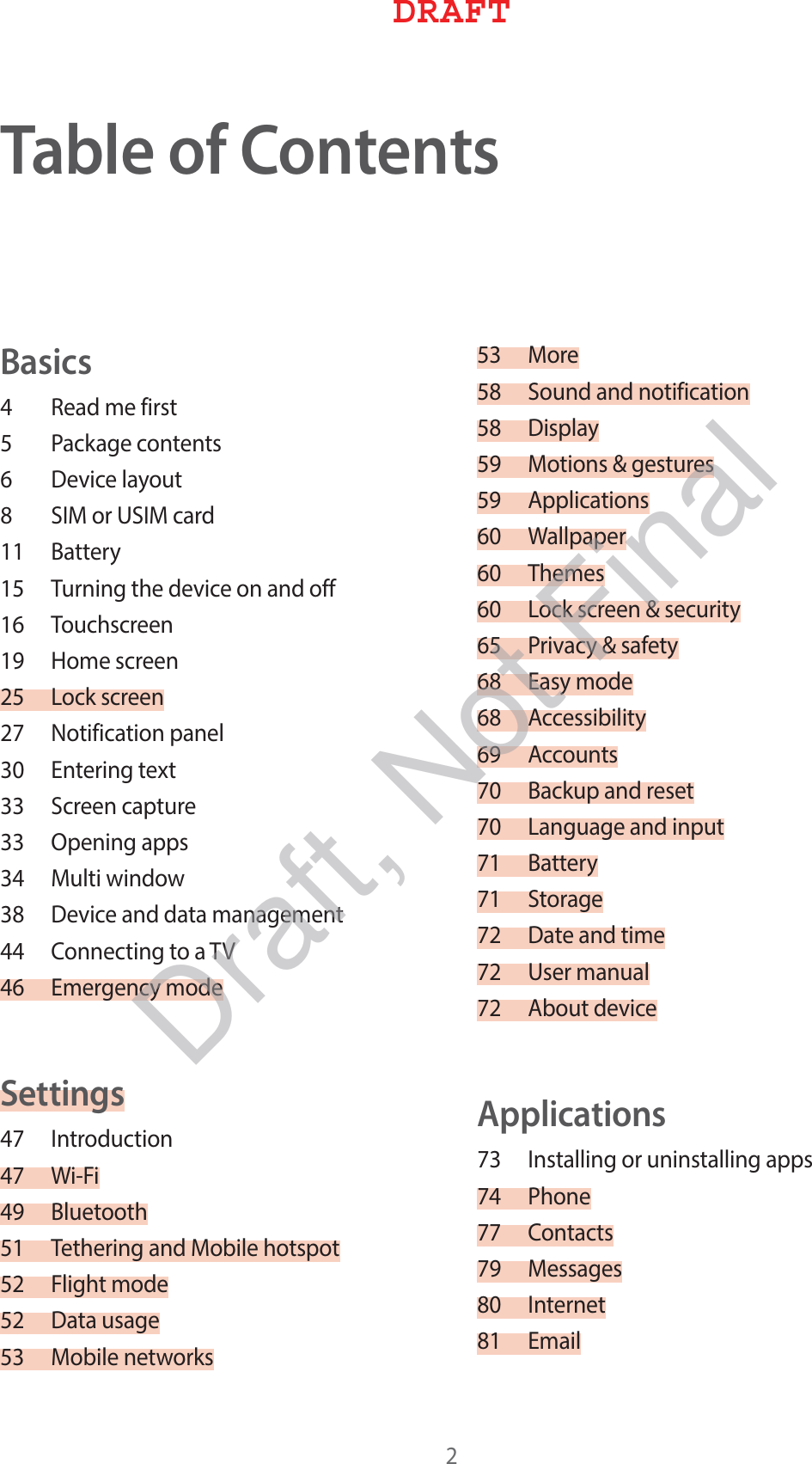 Table of ContentsBasics 3FBENFGJSTU 1BDLBHFDPOUFOUT %FWJDFMBZPVU 4*.PS64*.DBSE #BUUFSZ 5VSOJOHUIFEFWJDFPOBOEPGG 5PVDITDSFFO )PNFTDSFFO -PDLTDSFFO /PUJGJDBUJPOQBOFM &amp;OUFSJOHUFYU 4DSFFODBQUVSF 0QFOJOHBQQT .VMUJXJOEPX %FWJDFBOEEBUBNBOBHFNFOU $POOFDUJOHUPB57 &amp;NFSHFODZNPEFSettings *OUSPEVDUJPO 8J&apos;J #MVFUPPUI 5FUIFSJOHBOE.PCJMFIPUTQPU &apos;MJHIUNPEF %BUBVTBHF .PCJMFOFUXPSLT .PSF 4PVOEBOEOPUJGJDBUJPO %JTQMBZ .PUJPOTHFTUVSFT &quot;QQMJDBUJPOT 8BMMQBQFS 5IFNFT -PDLTDSFFOTFDVSJUZ 1SJWBDZTBGFUZ &amp;BTZNPEF &quot;DDFTTJCJMJUZ &quot;DDPVOUT #BDLVQBOESFTFU -BOHVBHFBOEJOQVU #BUUFSZ 4UPSBHF %BUFBOEUJNF 6TFSNBOVBM &quot;CPVUEFWJDFApplications *OTUBMMJOHPSVOJOTUBMMJOHBQQT 1IPOF $POUBDUT .FTTBHFT *OUFSOFU &amp;NBJM%3&quot;&apos;5Draft, Not Final