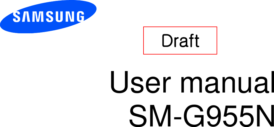 User manual SM-G955NDraft 