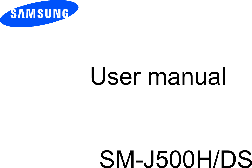 User manual SM-J500H/DS