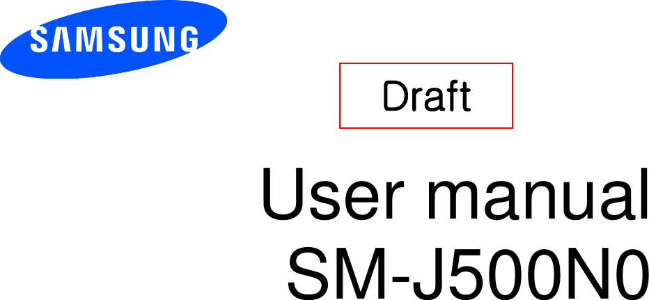       User manual SM-J500N0     Draft   