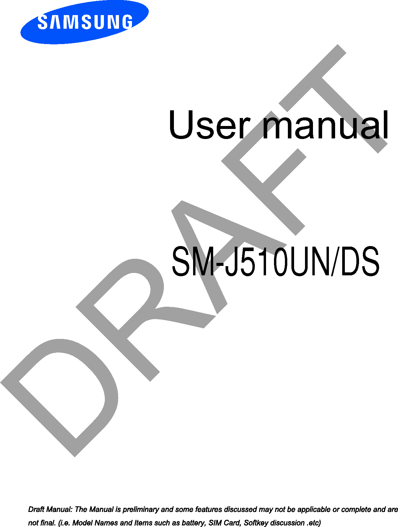 User manualDRAFTSM-J510UN/DS