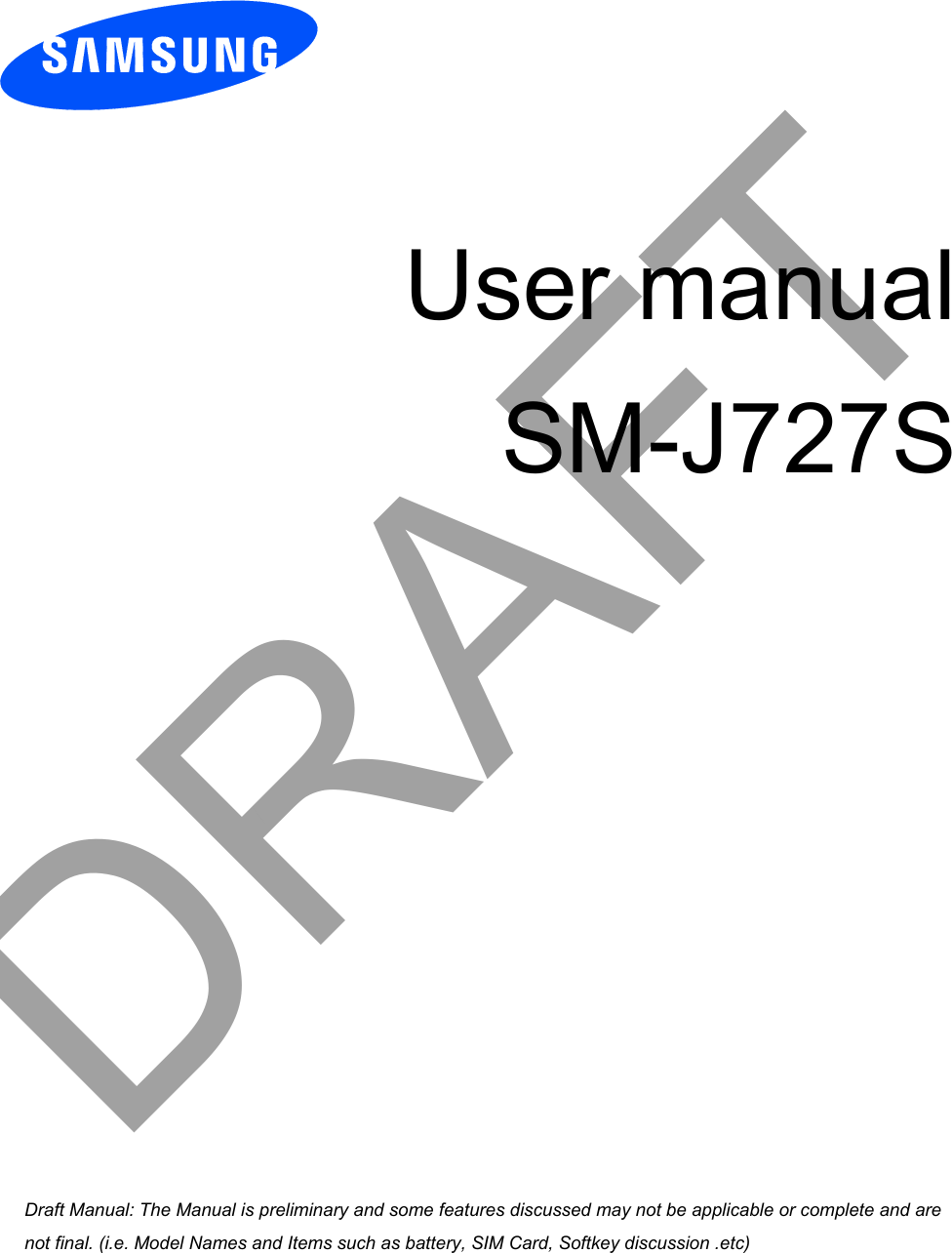 User manual SM-J727SDRAFTa ana  ana  na and  a dd a n  aa   and a n na  d a and   a a  ad  dn 