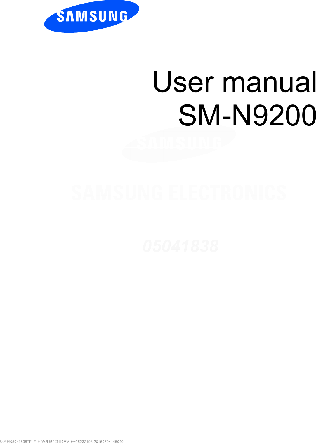       User manual SM-N9200       