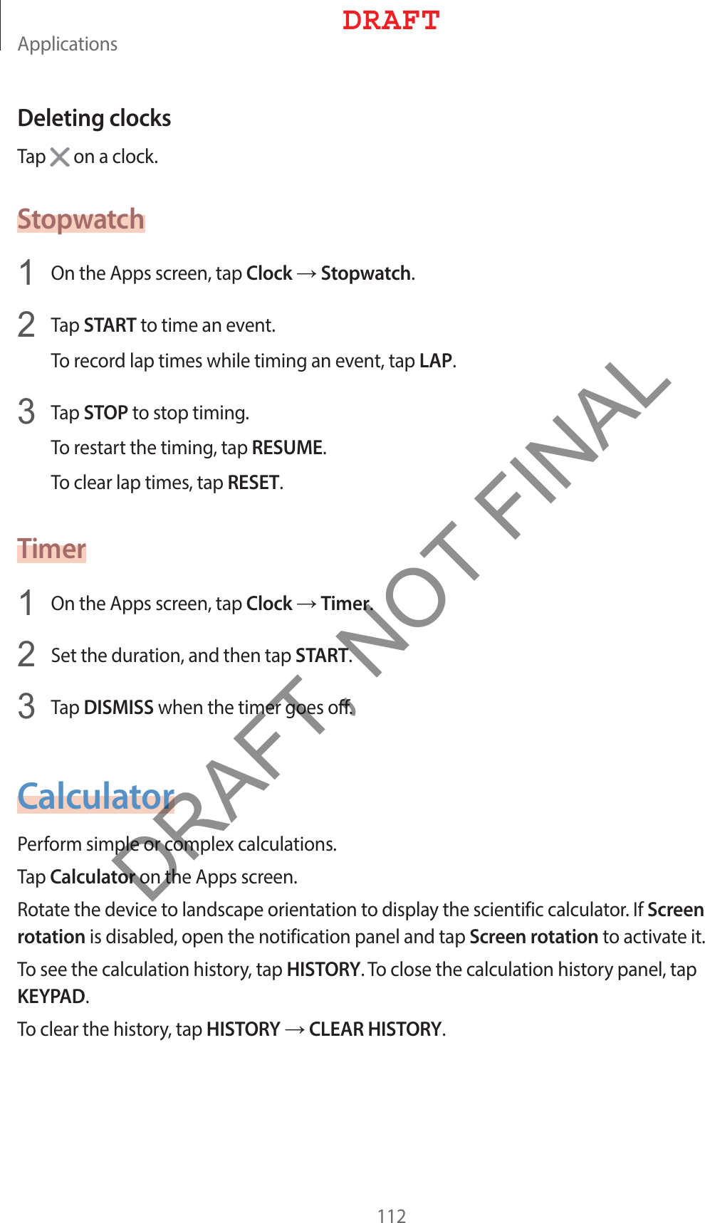 &quot;QQMJDBUJPOTDeleting clocks5BQ POBDMPDLStopwatch 0OUIF&quot;QQTTDSFFOUBQClockĺStopwatch 5BQSTARTUPUJNFBOFWFOU5PSFDPSEMBQUJNFTXIJMFUJNJOHBOFWFOUUBQLAP 5BQSTOPUPTUPQUJNJOH5PSFTUBSUUIFUJNJOHUBQRESUME5PDMFBSMBQUJNFTUBQRESETTimer 0OUIF&quot;QQTTDSFFOUBQClockĺTimer 4FUUIFEVSBUJPOBOEUIFOUBQSTART 5BQDISMISSXIFOUIFUJNFSHPFTPGGCalculator1FSGPSNTJNQMFPSDPNQMFYDBMDVMBUJPOT5BQCalculatorPOUIF&quot;QQTTDSFFO3PUBUFUIFEFWJDFUPMBOETDBQFPSJFOUBUJPOUPEJTQMBZUIFTDJFOUJGJDDBMDVMBUPS*GScreen rotationJTEJTBCMFEPQFOUIFOPUJGJDBUJPOQBOFMBOEUBQScreen rotationUPBDUJWBUFJU5PTFFUIFDBMDVMBUJPOIJTUPSZUBQHISTORY5PDMPTFUIFDBMDVMBUJPOIJTUPSZQBOFMUBQKEYPAD5PDMFBSUIFIJTUPSZUBQHISTORYĺCLEAR HISTORY%3&quot;&apos;5DRAFT, NOT FINAL