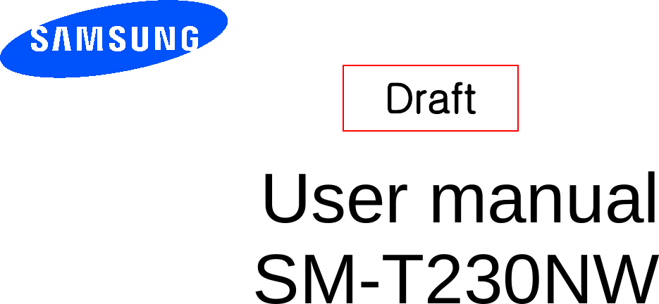       User manual SM-T230NW       Draft   