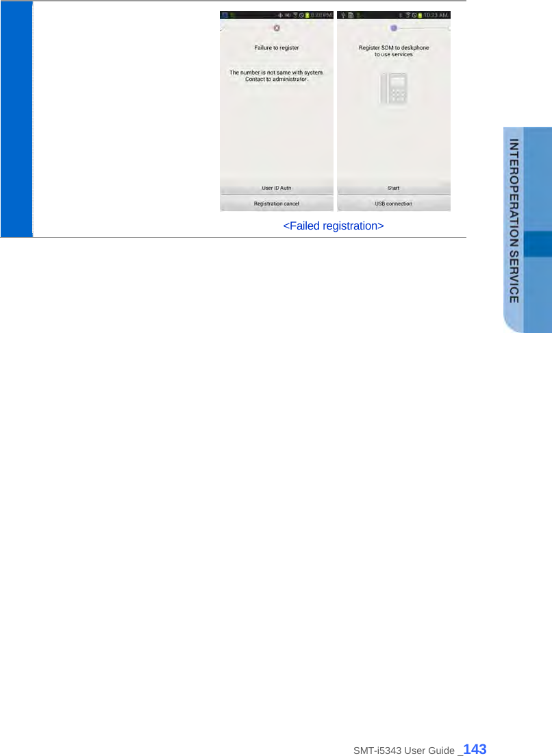        &lt;Failed registration&gt;    SMT-i5343 User Guide _143 