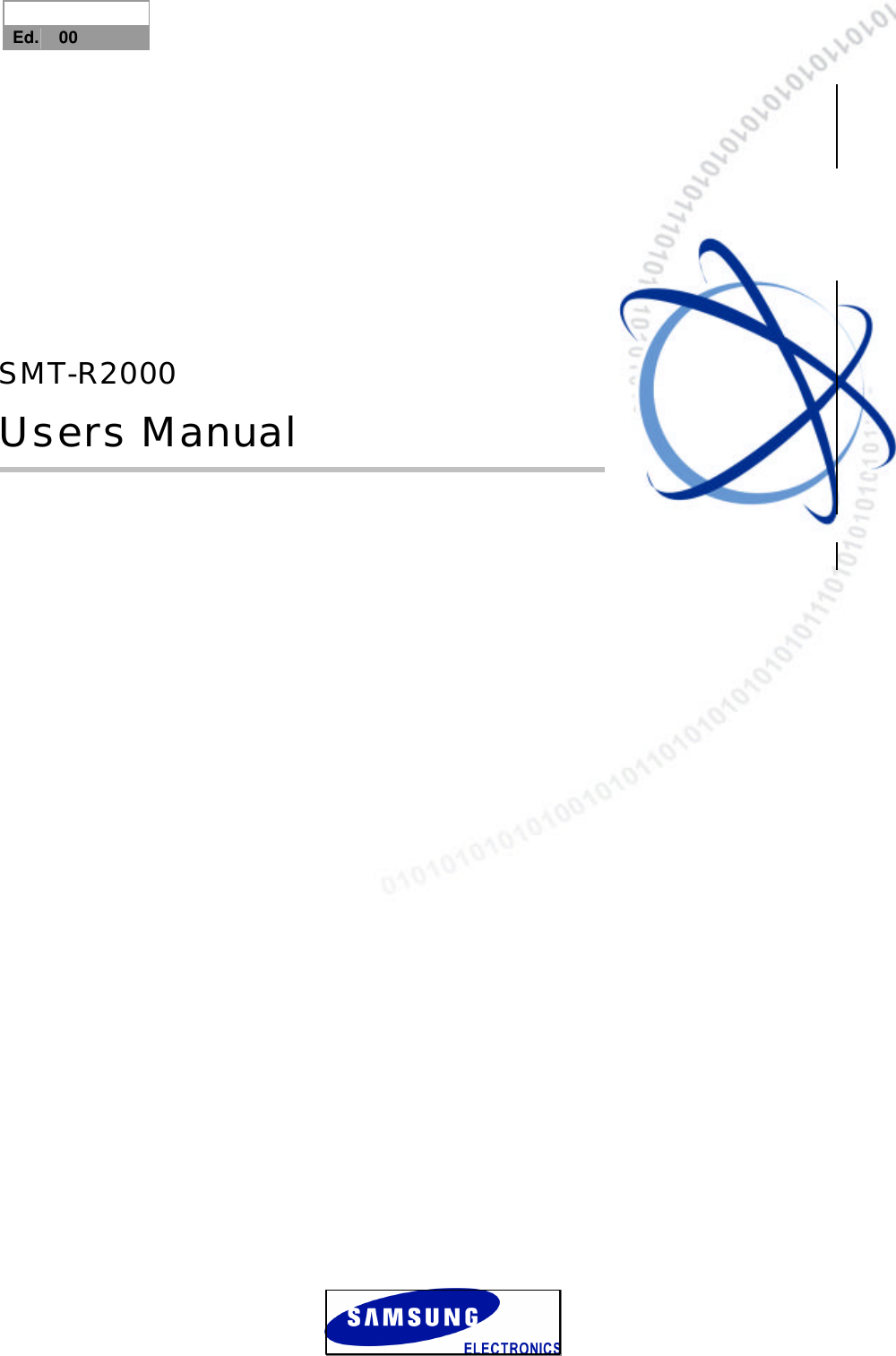  Ed. 00           SMT-R2000 Users Manual    