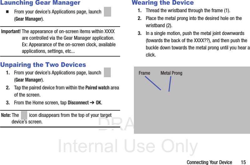 Page 19 of Samsung Electronics Co SMV700 BT Wrist Device User Manual V700