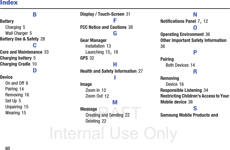 Page 65 of Samsung Electronics Co SMV700 BT Wrist Device User Manual V700