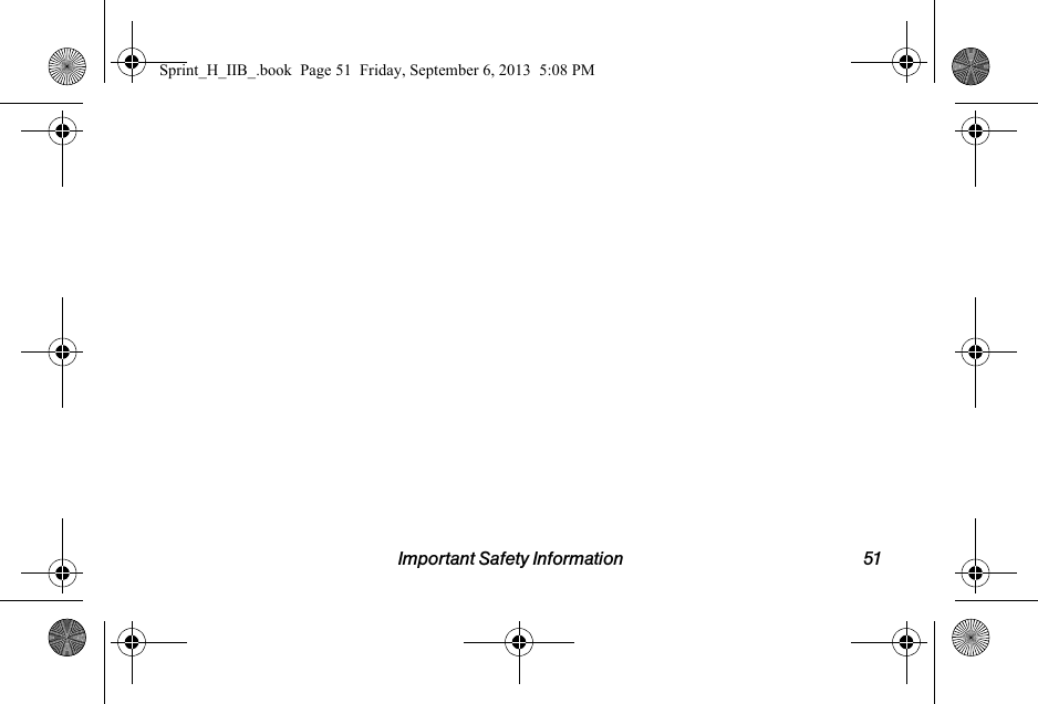 Important Safety Information 51Sprint_H_IIB_.book  Page 51  Friday, September 6, 2013  5:08 PM