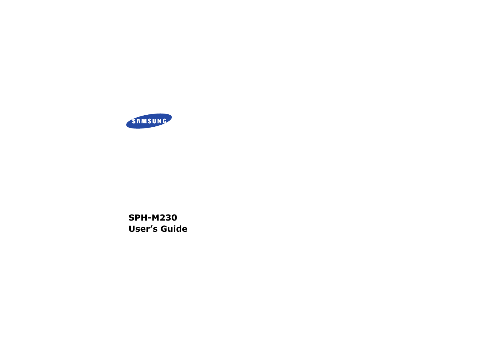 SPH-M230User’s Guide