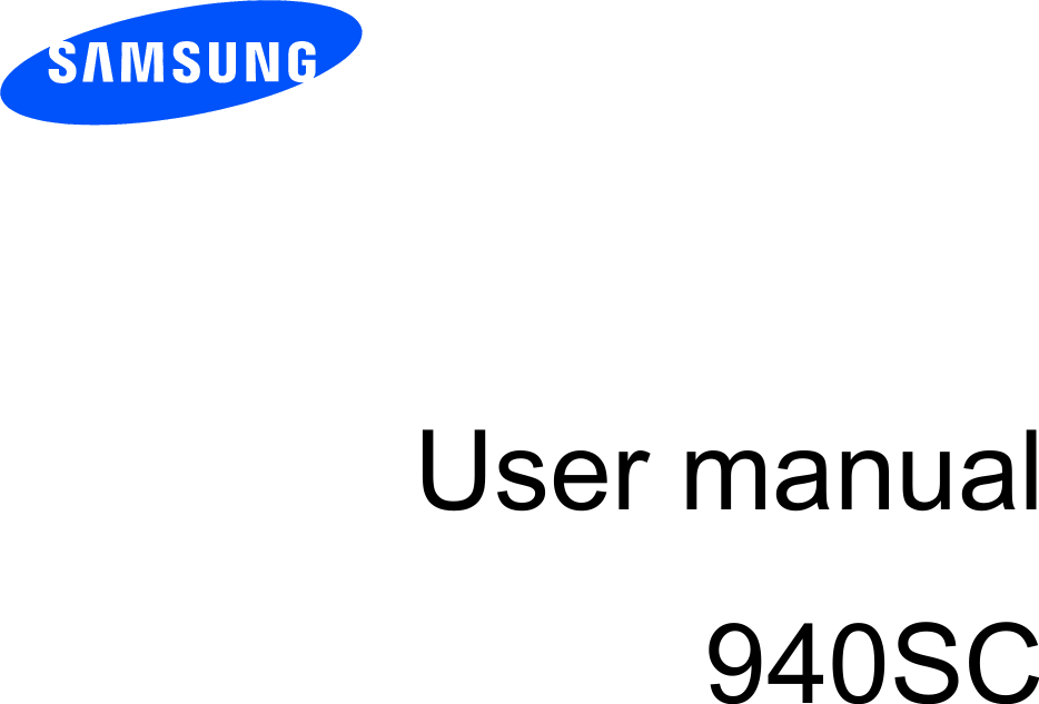          User manual 940SC                  
