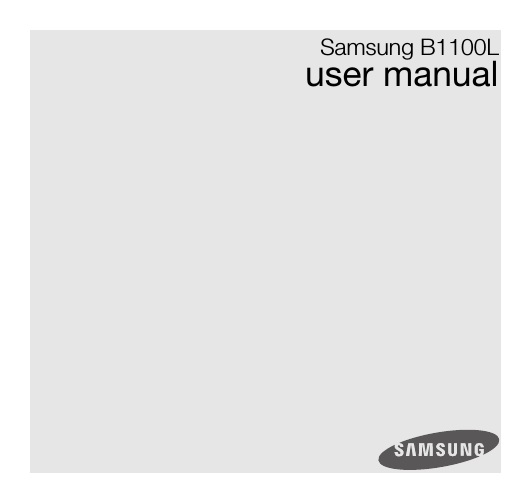 Samsung B1100Luser manual