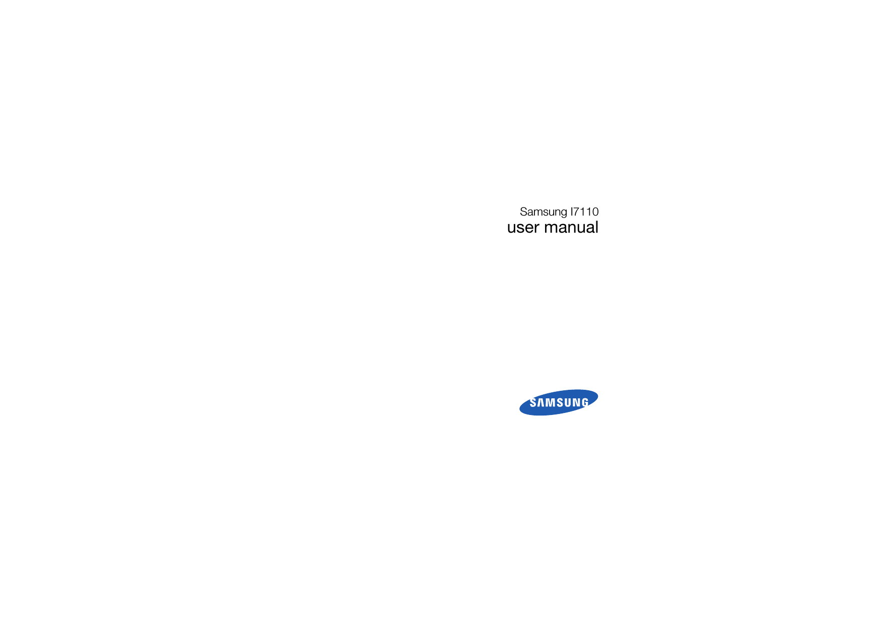 Samsung I7110user manual