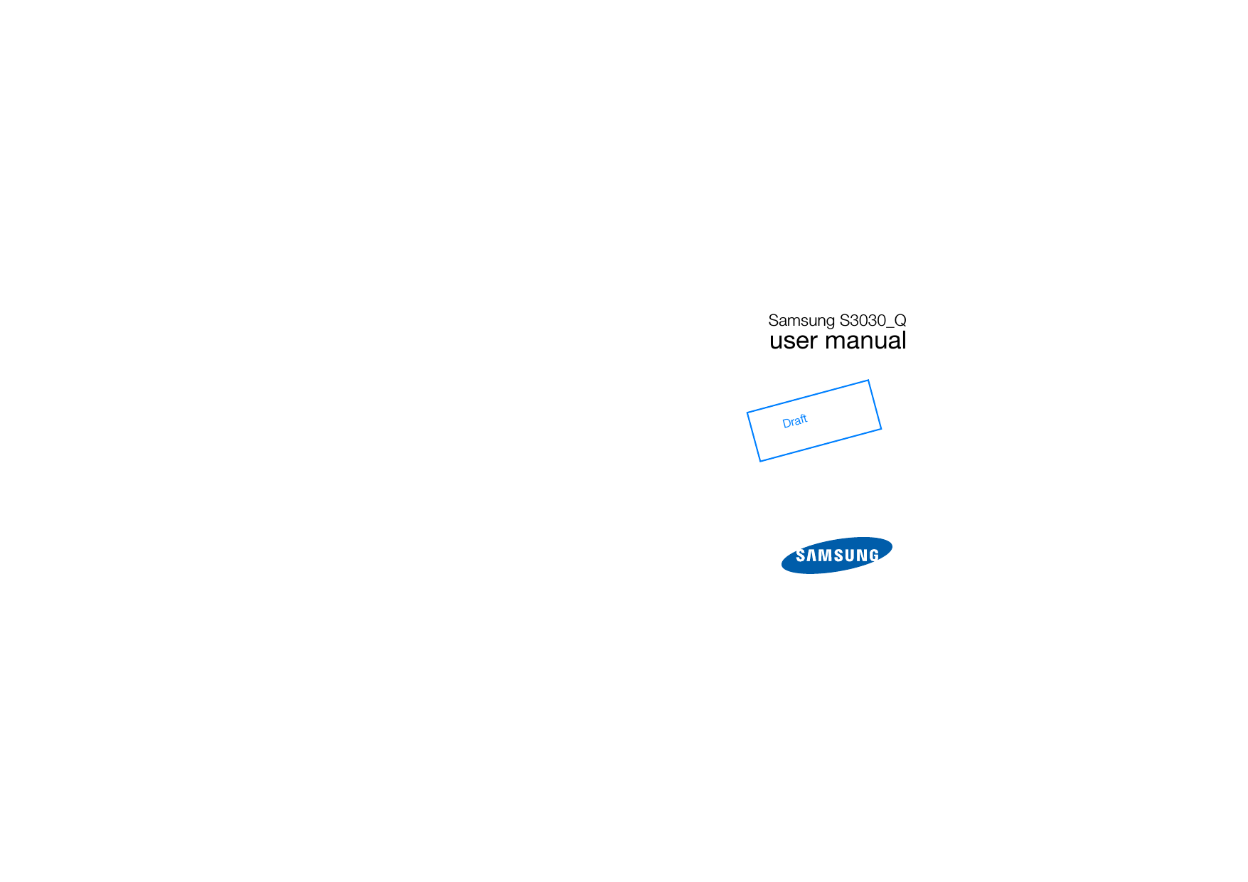 Samsung S3030_Q   user manualDraft