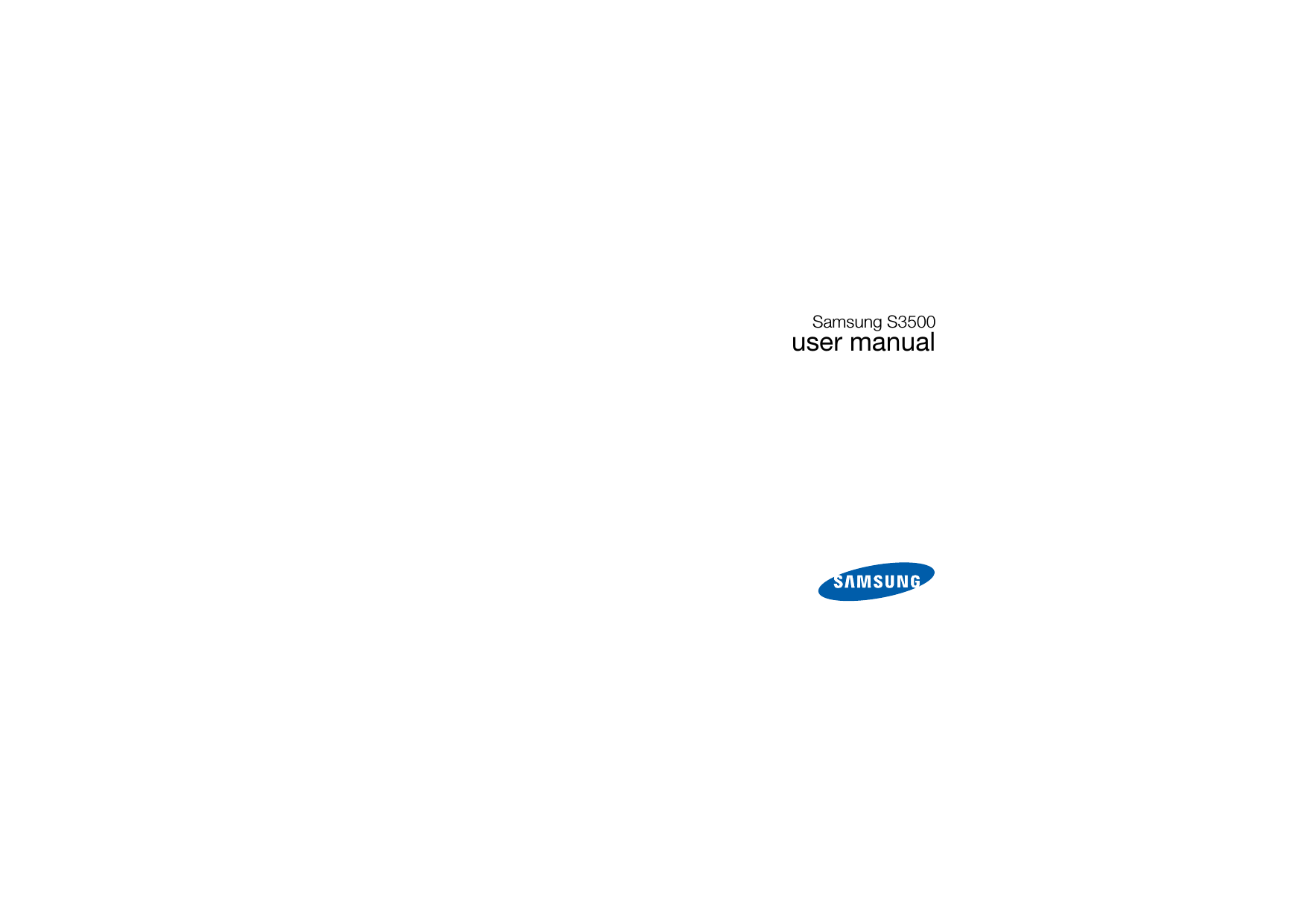 Samsung S3500user manual