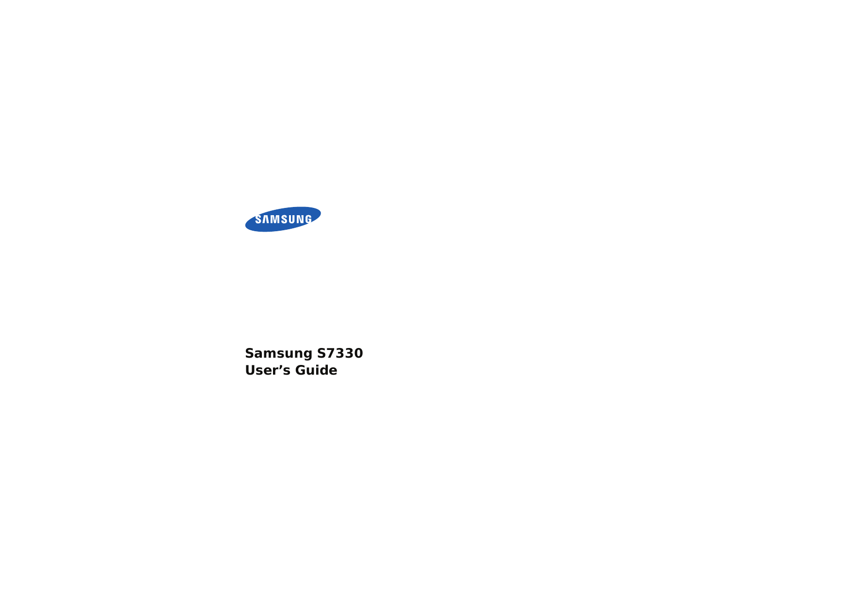 Samsung S7330User’s Guide