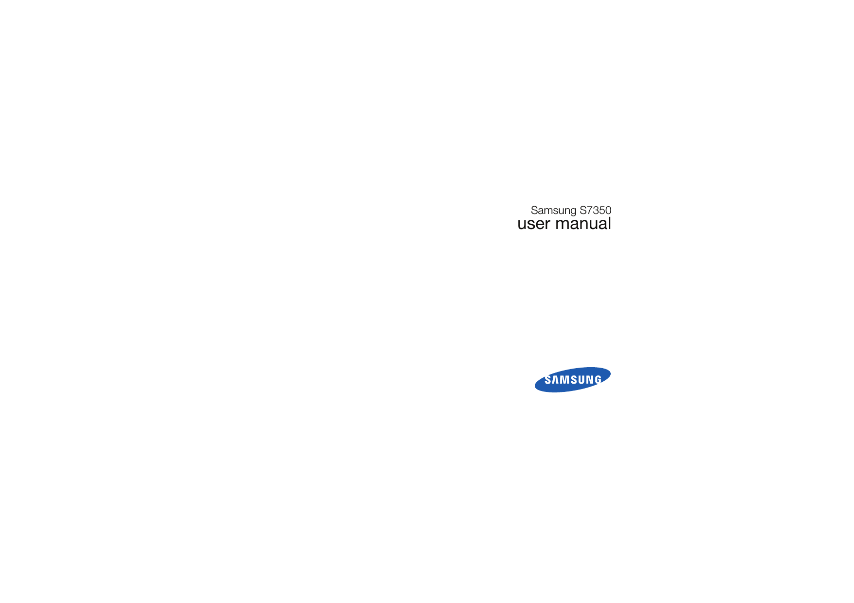 Samsung S7350user manual