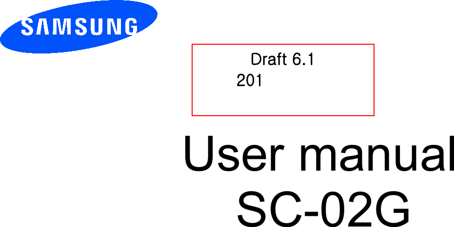          User manual SC-02G         Draft 6.1 201