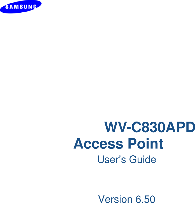      WV-C830APD Access Point User’s Guide   Version 6.50        