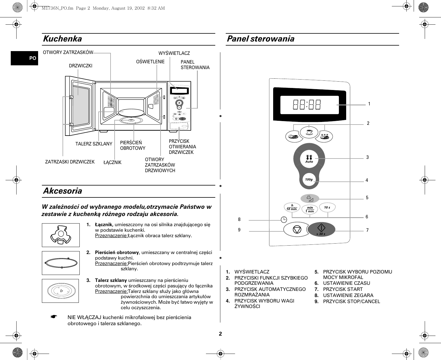 Page 2 of 12 - Samsung M1736N_PO M1736N 20030311122431193 DE68-02303E