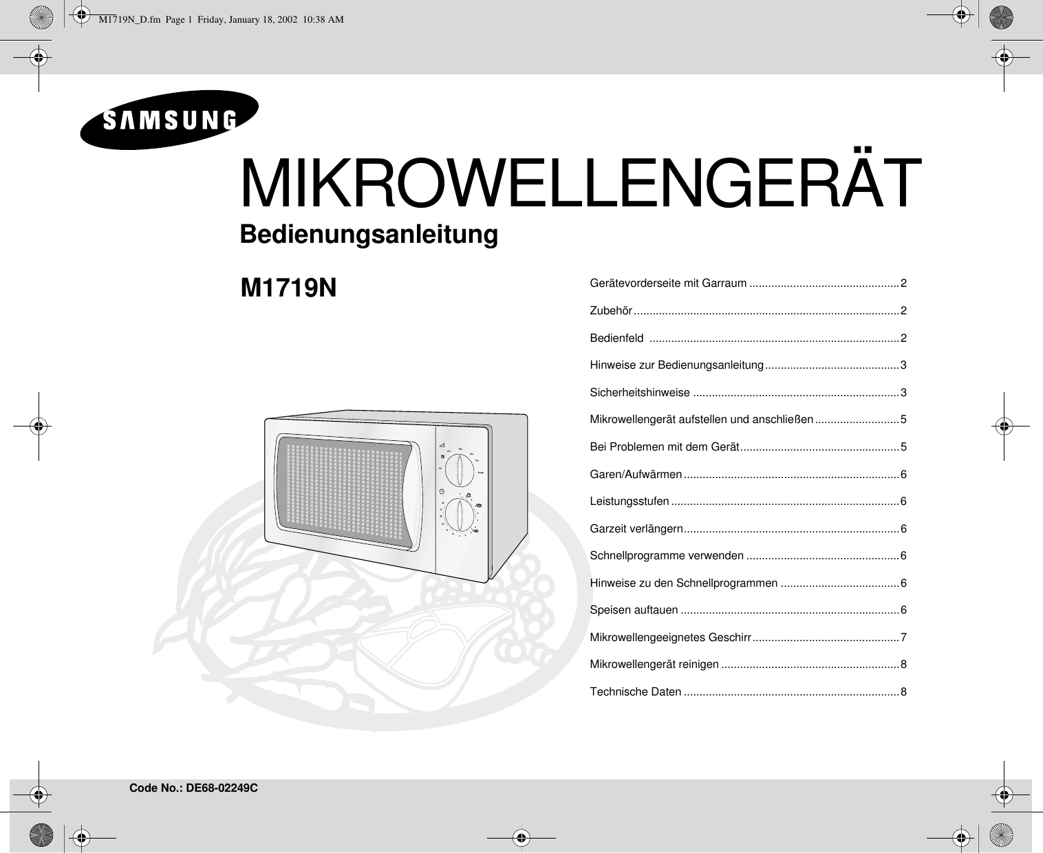 Samsung M1719N 20030317192924250 DE68 02249C