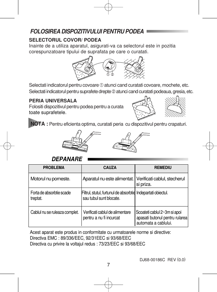 Page 8 of 8 - Samsung Aspirator 6000 VC6014V 20030331222007531 DJ68-00186C(RO)0.0