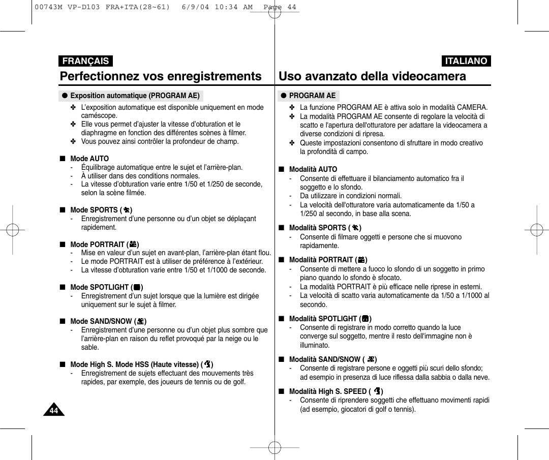 Samsung m Vp D103 Fra Ita 01 27 Fra Ita