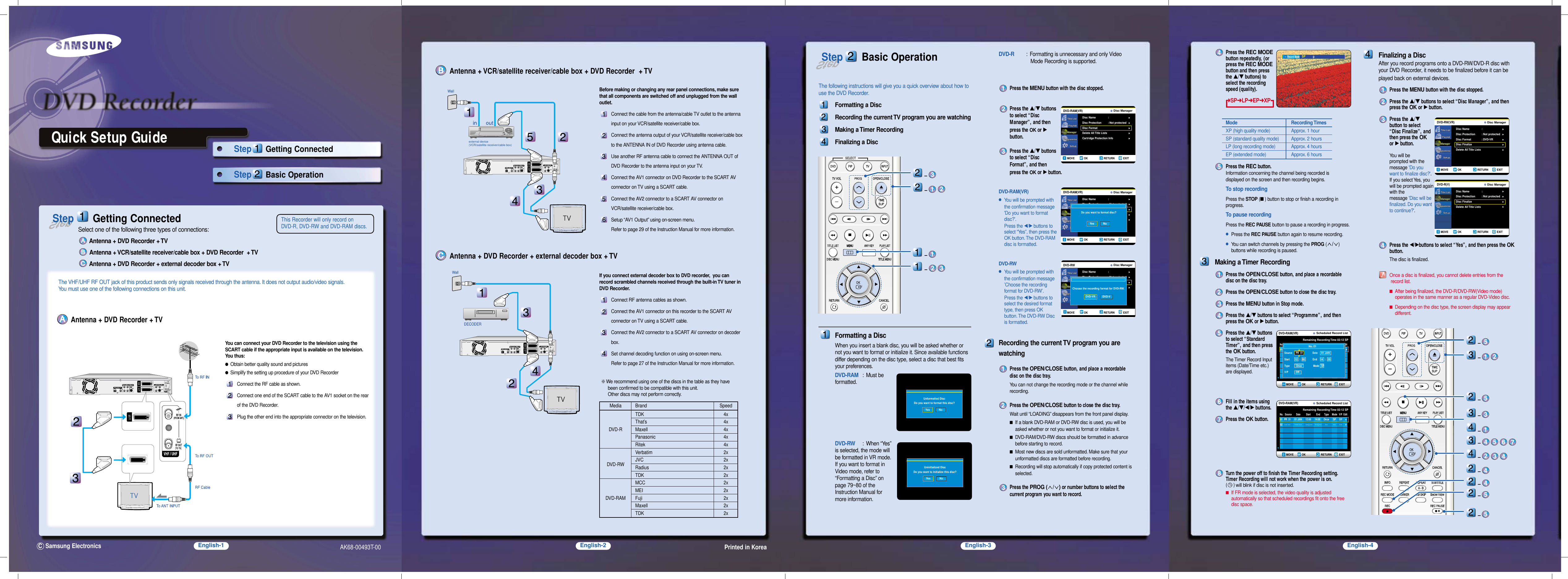 Page 3 of 4 - Samsung DVD-R100E 20041116150747937 00493T-Quick-Eng