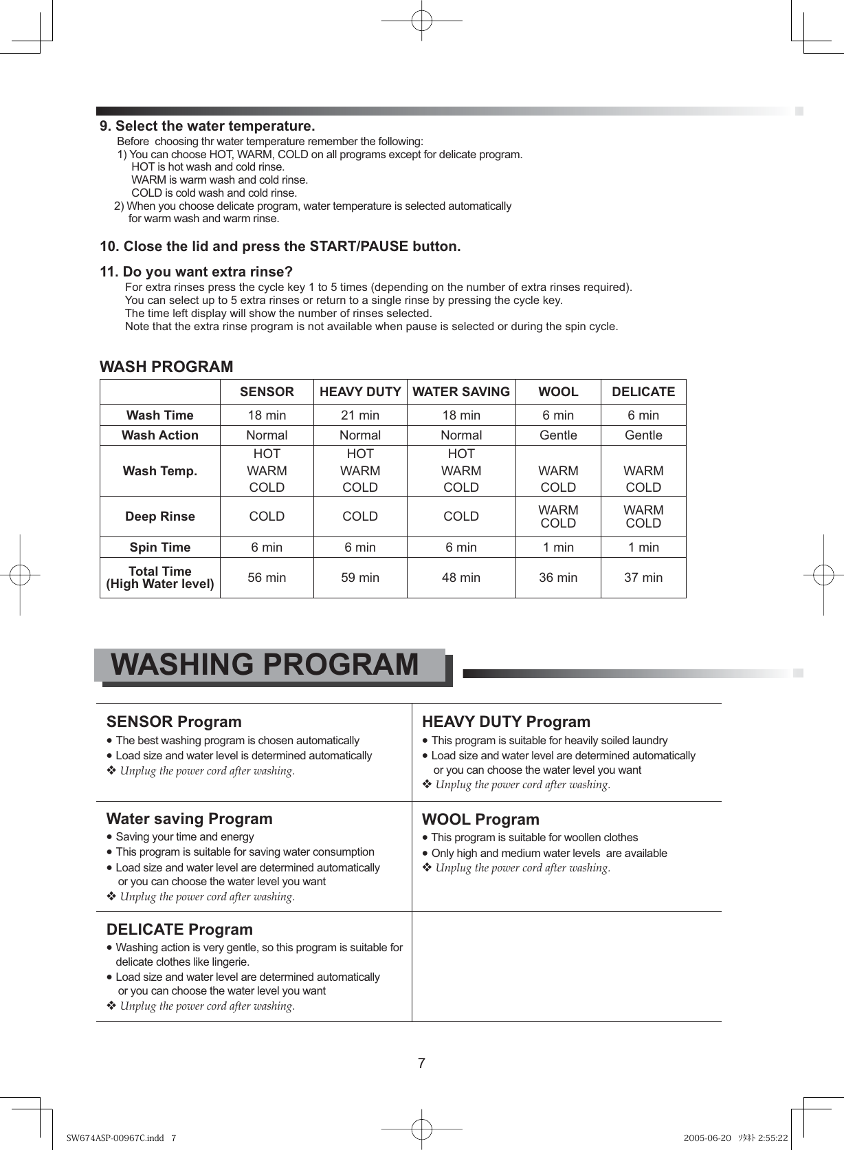Page 7 of 10 - Samsung SW674ASP-00967C SW674ASP 20050711112046046 SW674ASP-00967C-cms