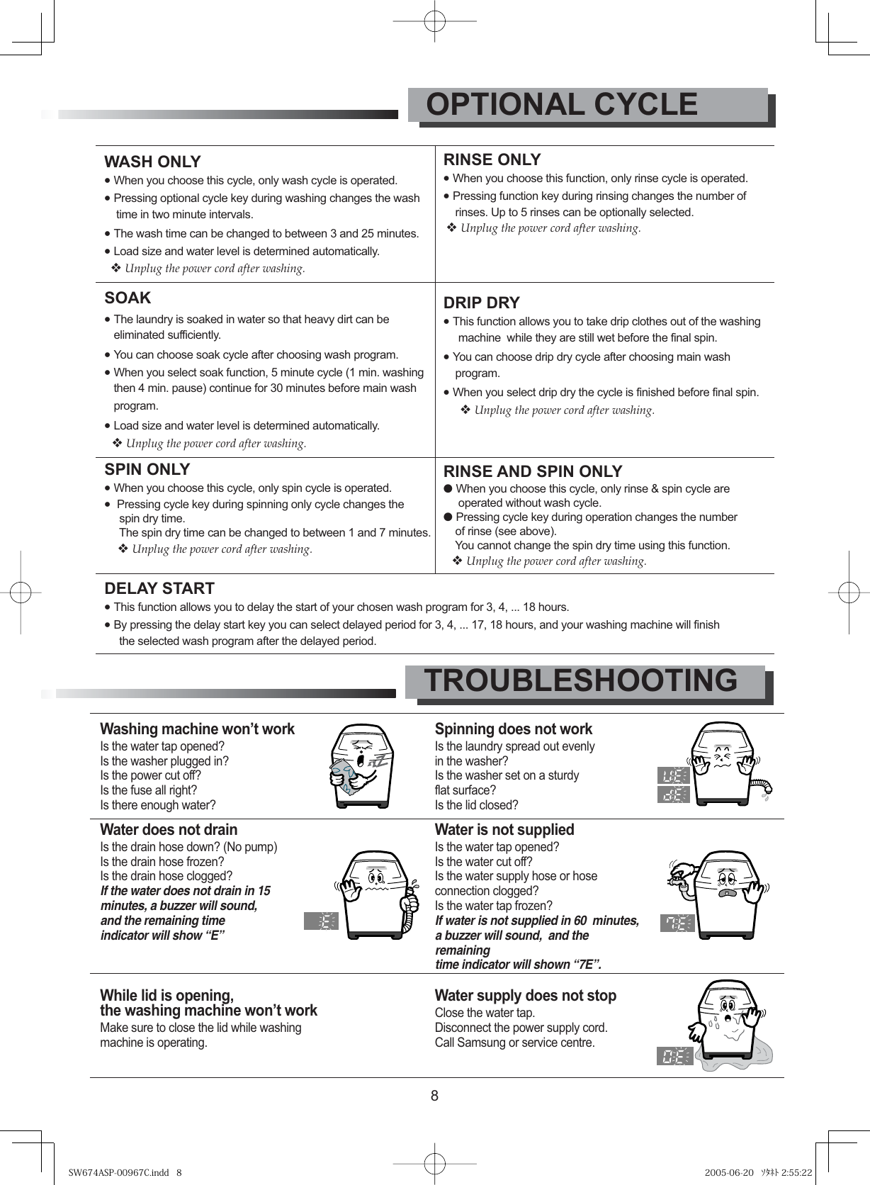 Page 8 of 10 - Samsung SW674ASP-00967C SW674ASP 20050711112046046 SW674ASP-00967C-cms