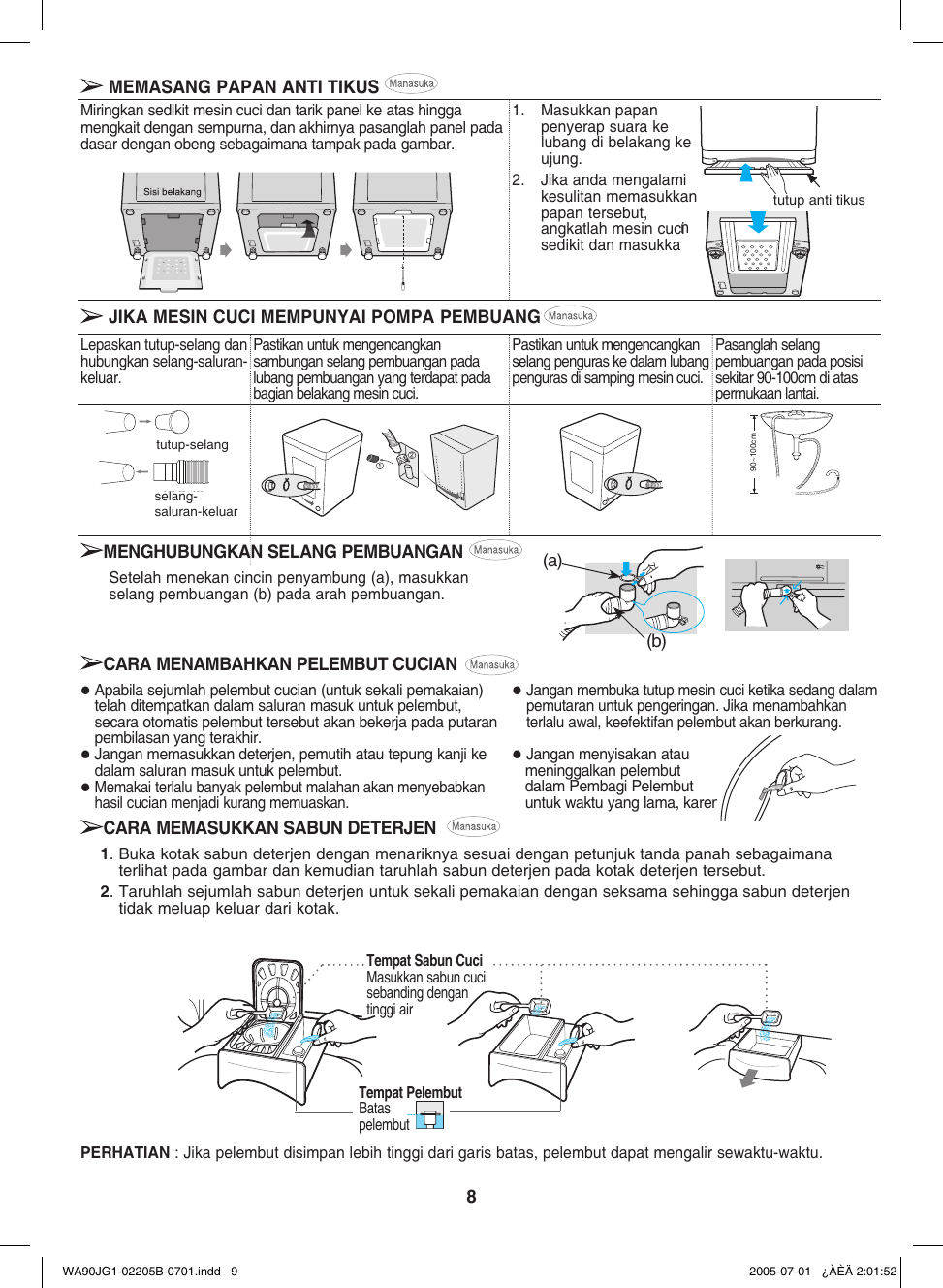 Cara Memasang Kaki Mesin Cuci Samsung - Siti